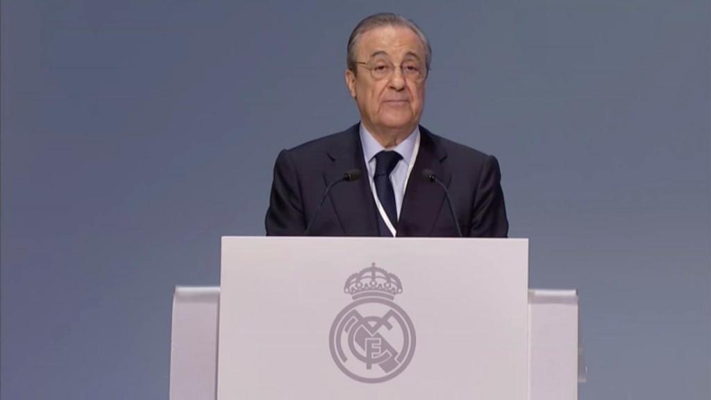 Florentino Pérez, en la Asamblea del Real Madrid