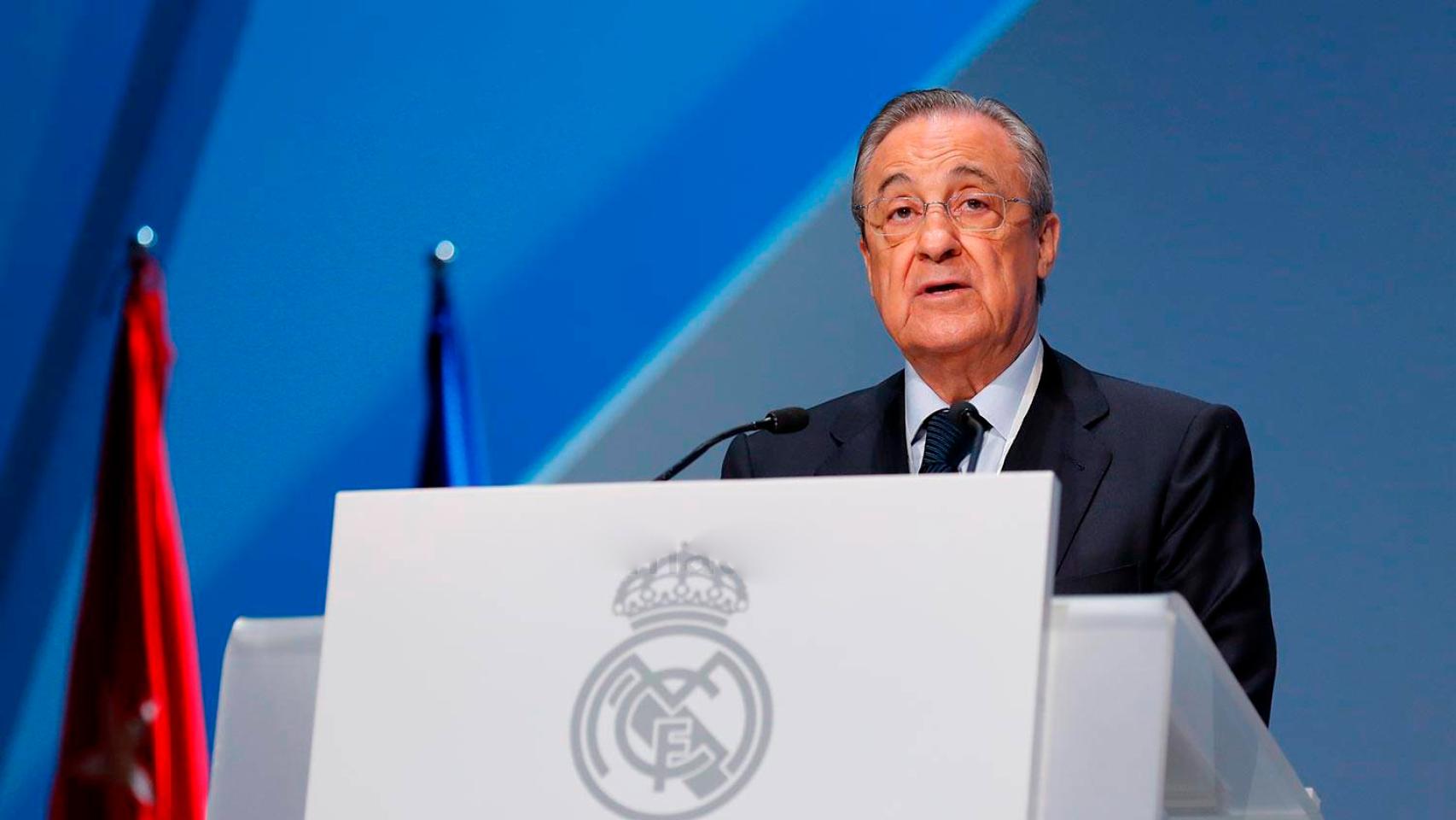 Florentino Pérez, en la Asamblea del Real Madrid