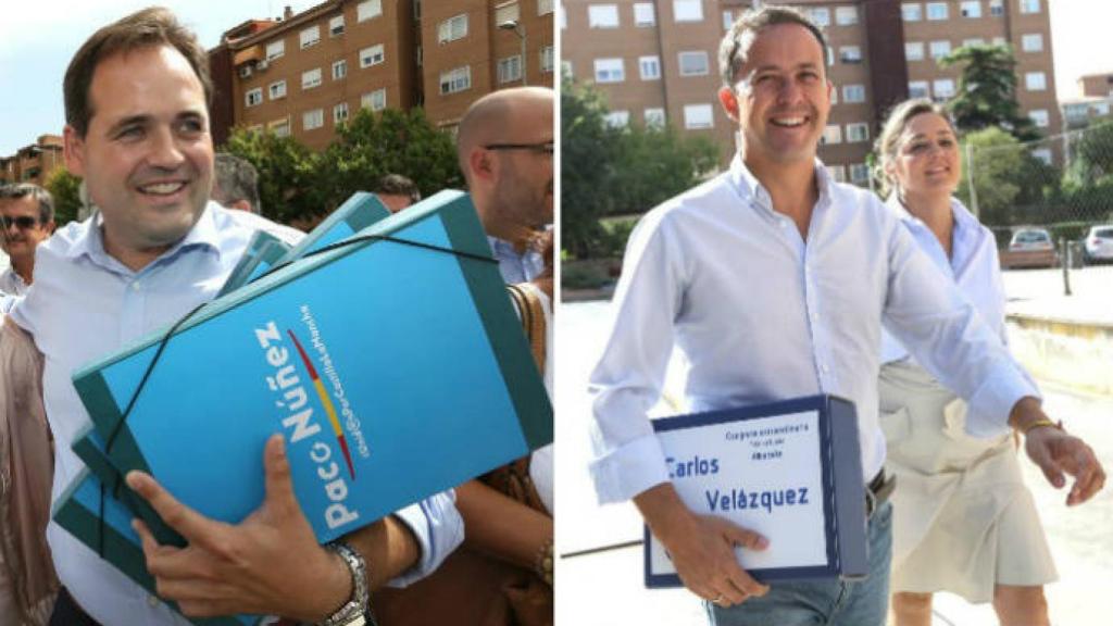 Núñez y Velázquez en la entrega de avales. Fotografías de Óscar Huertas