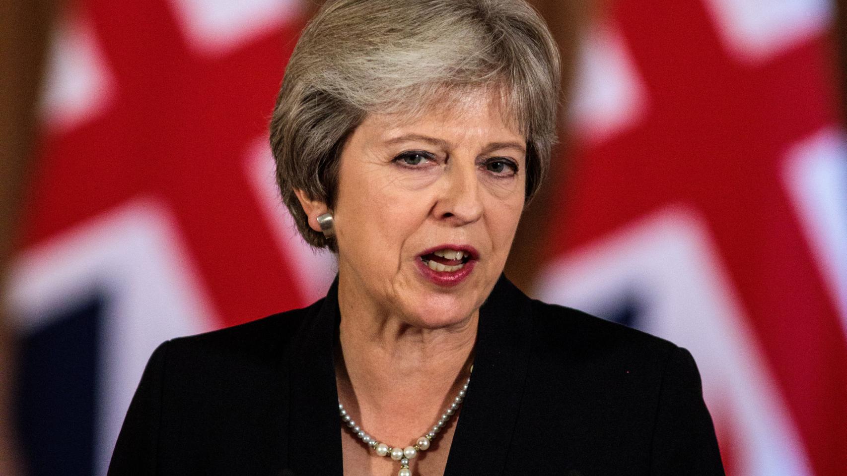 Theresa May, el viernes en Downing Street