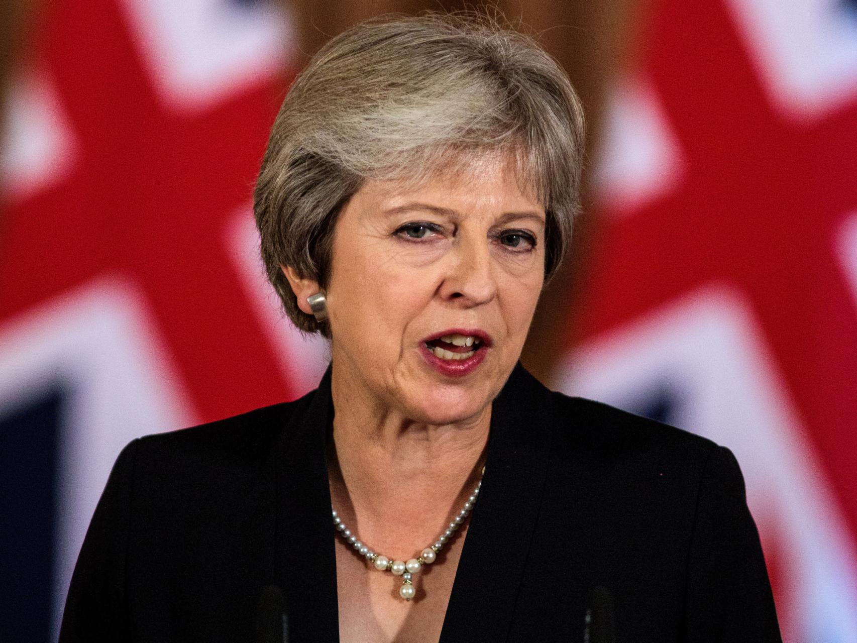 Theresa May, el viernes en Downing Street