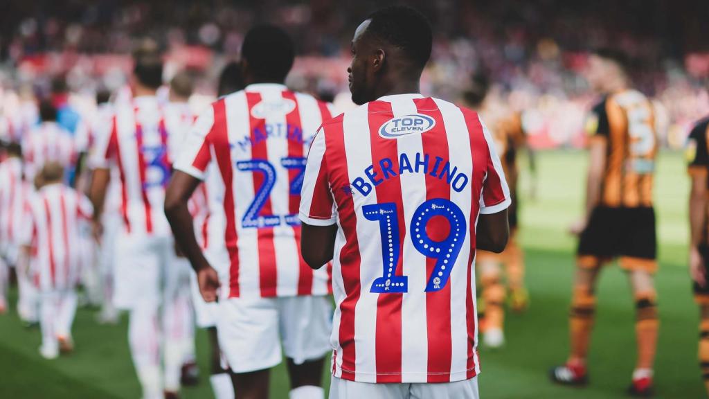 Berahino en un partido con el Stoke City. Foto: stokecityfc.com