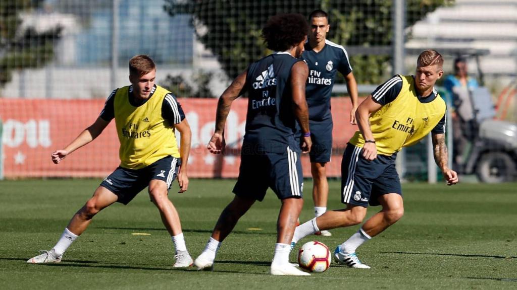 Entrenamiento del Real Madrid previo al Sevilla