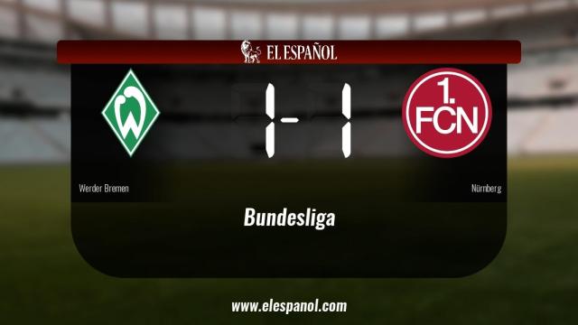 Empate a uno entre el Werder Bremen y el Nürnberg