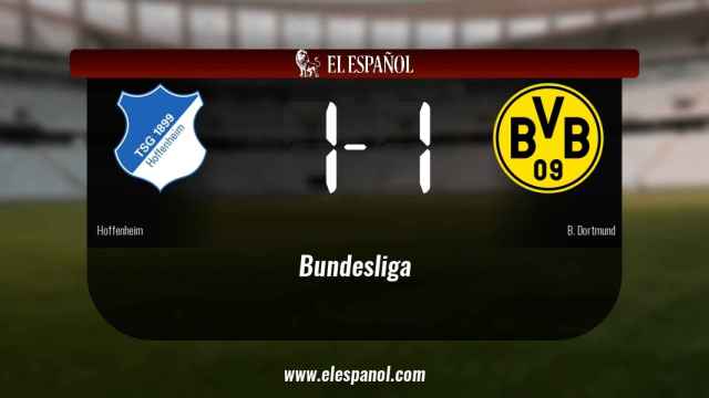 El Hoffenheim y el Borussia Dortmund se repartieron los puntos tras un empate a uno