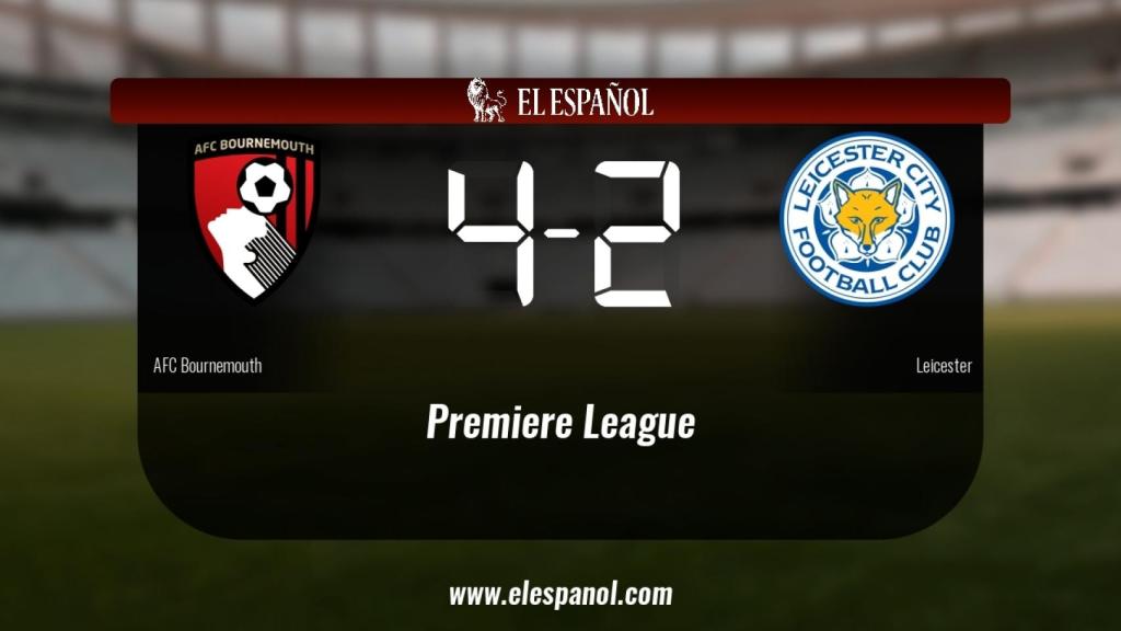 Tres puntos para el equipo local: Bournemouth 4-2 Leicester