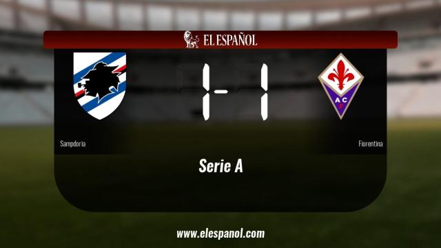 Empate entre Sampdoria y Fiorentina