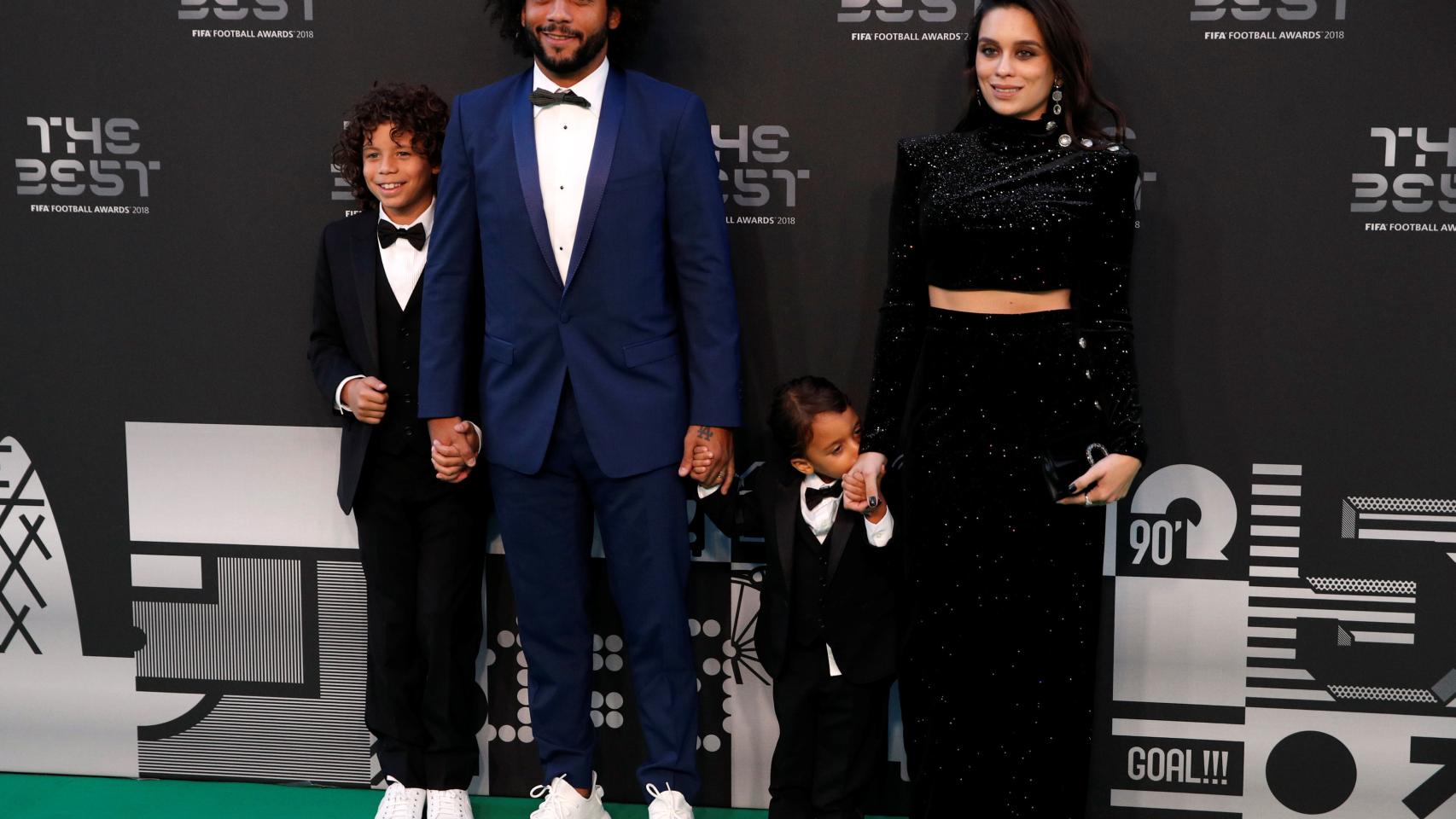 Marcelo, con su familia en la gala de los The Best de la FIFA
