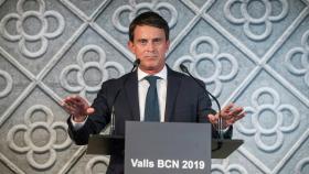 Manuel Valls, durante el anuncio de su candidatura a la Alcaldía de Barcelona.