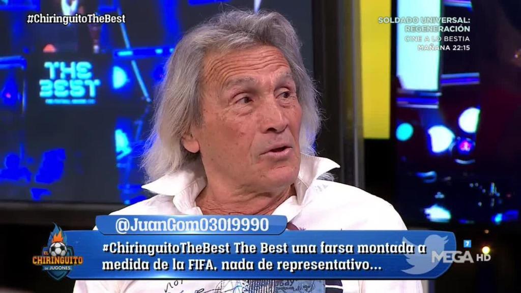 Gatti en El Chiringuito. Foto: Twitter (@elchiringuitotv)