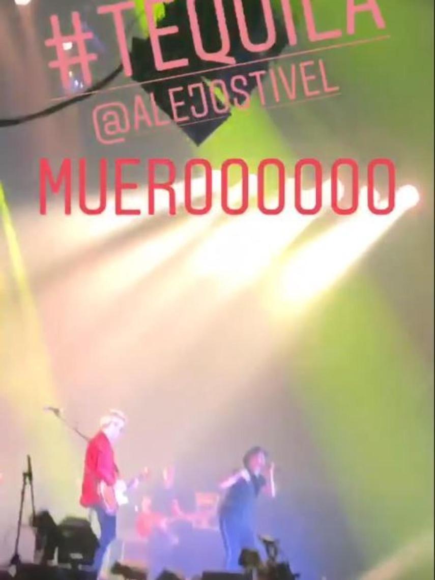 Captura del Stories de Eugenia en pleno concierto.