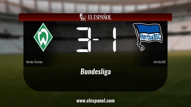 El Werder Bremen derrota en casa al Hertha BSC por 3-1