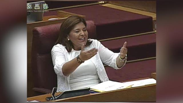 Isabel Bonig, líder del PP valenciano, durante su intervención.