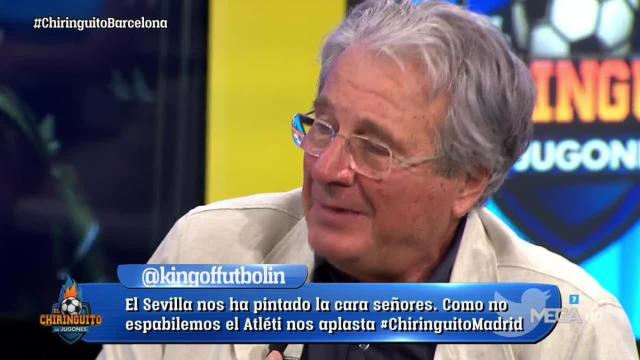 D'Alessandro en El Chiringuito. Foto: Twitter. (@elchiringuitotv)