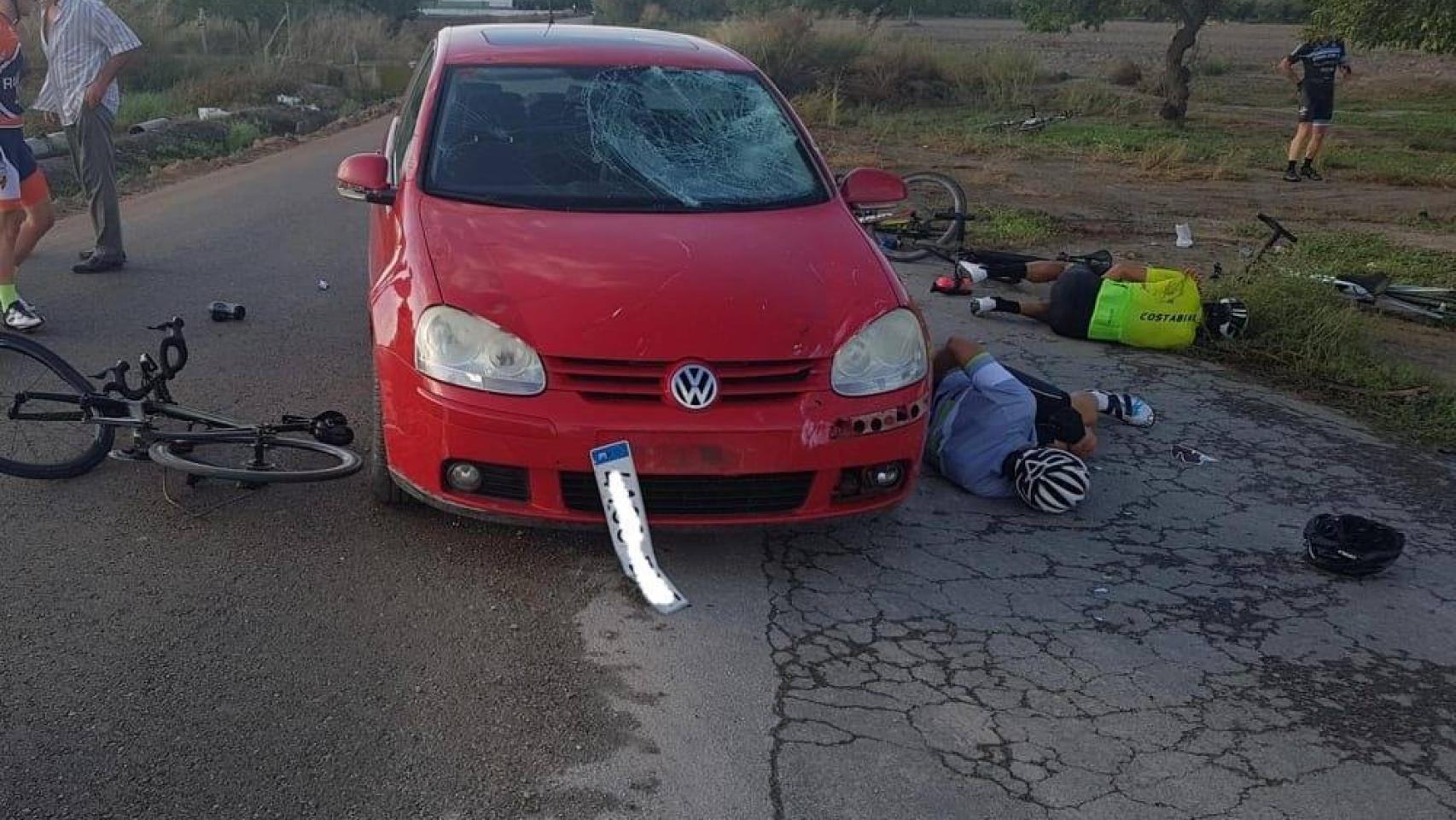 Así ha quedado el coche tras la colisión