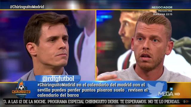 Jota Jordi en El Chiringuito. Foto: Twitter (@elchiringuitotv)