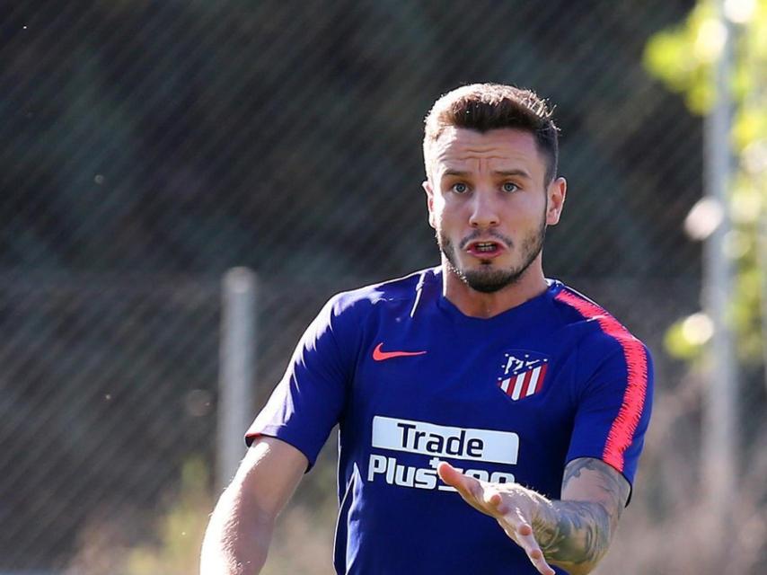 Sául durante un entrenamiento del Atlético de Madrid. Foto: Twitter (@Atleti)