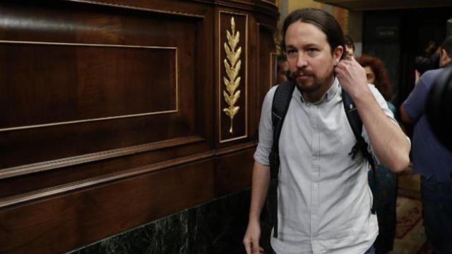 Pablo Iglesias, en el congreso.