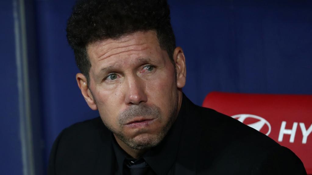 Simeone, en el banquillo del Atlético de Madrid