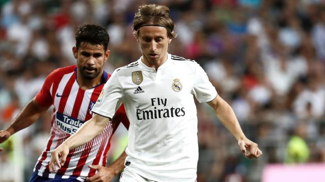 Modric, ante el Atlético de Madrid