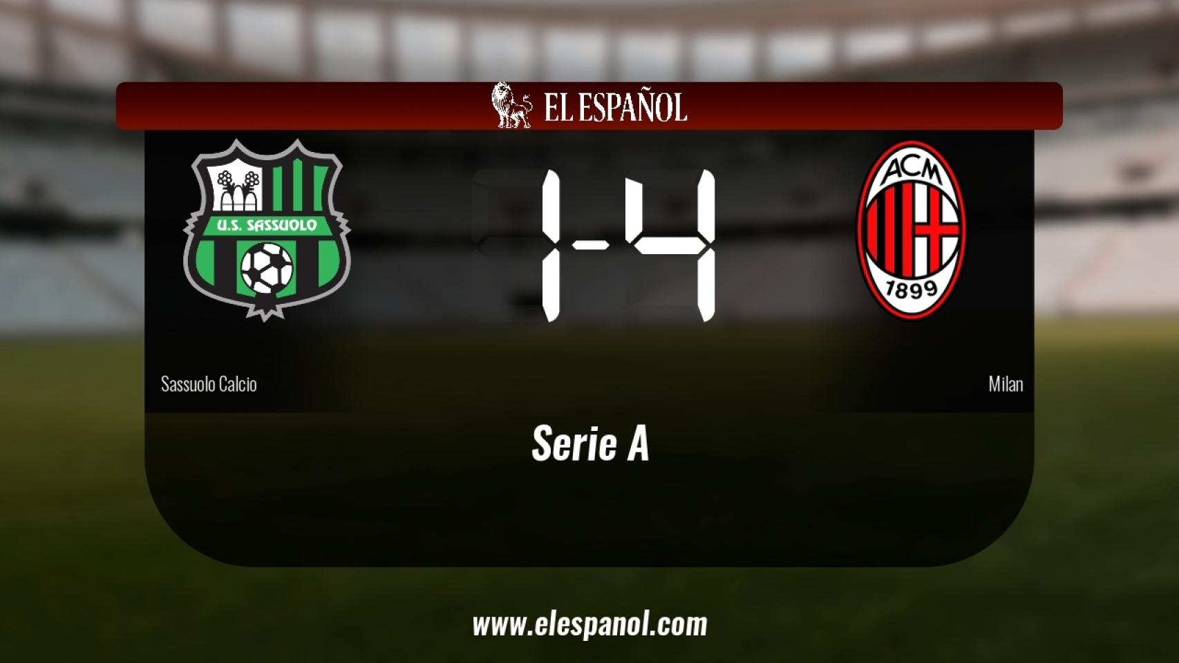 El Milan ganó en casa del Sassuolo