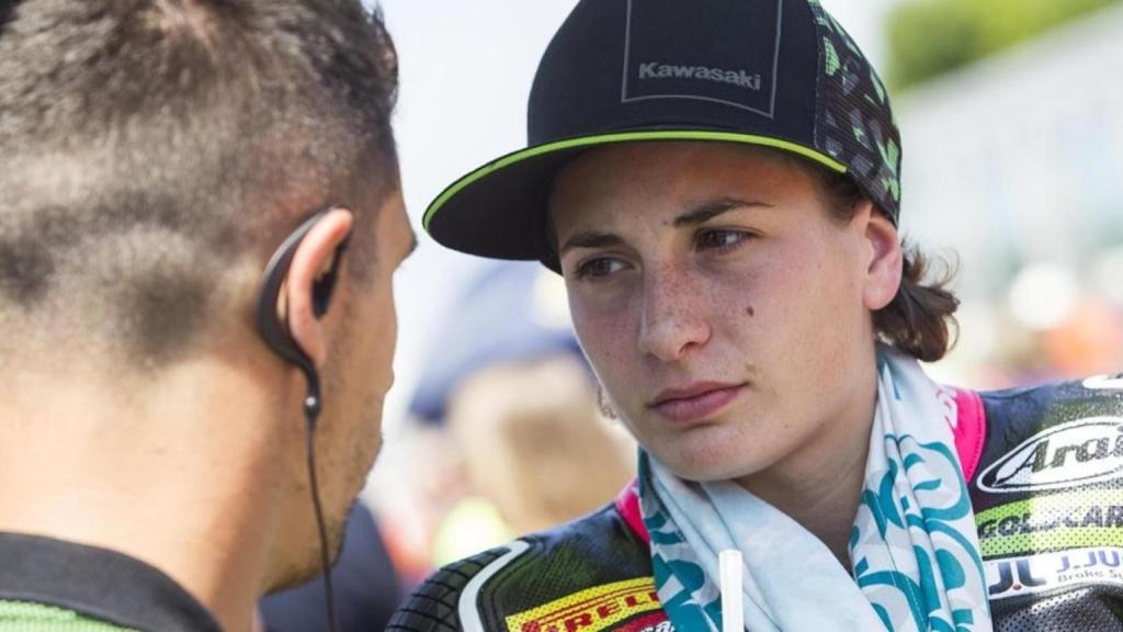 La piloto española Ana Carrasco, preparada para una carrera de esta temporada.