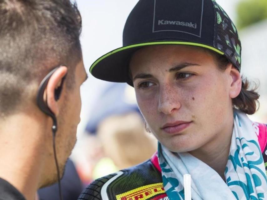 La piloto española Ana Carrasco, preparada para una carrera de esta temporada.