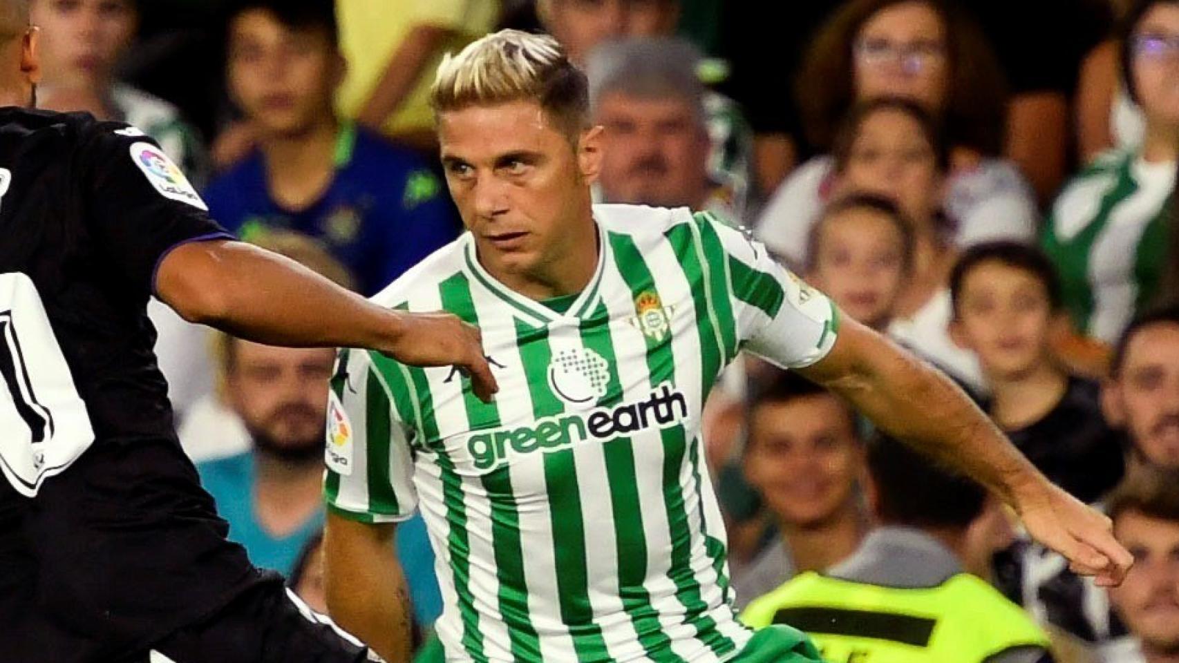 Joaquín, en un partido del Betis