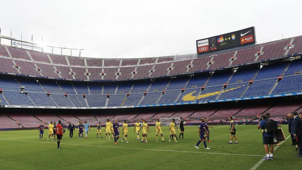 Partido entre el Barcelona y Las Palmas a puerta vacía