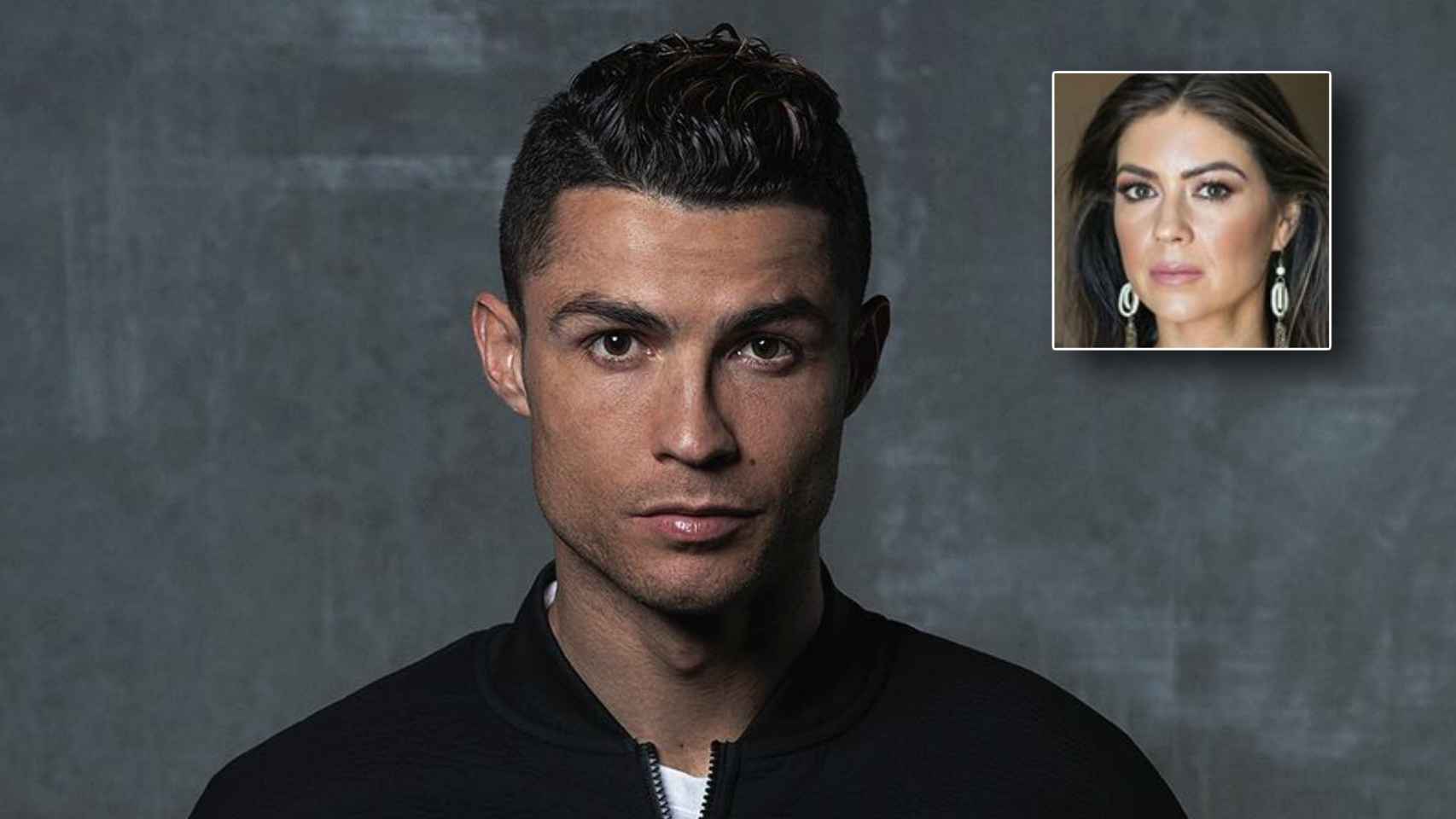 Cristiano Ronaldo, en un montaje junto a la mujer que lo acusaba de violación.