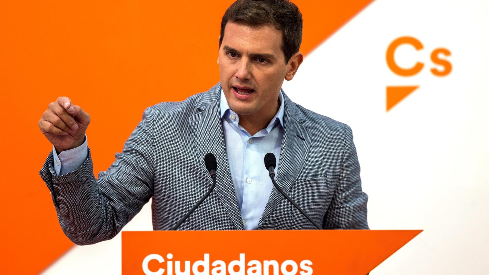 Albert Rivera, en rueda de prensa.