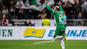 La divertida celebración de un jugador de la liga sueca