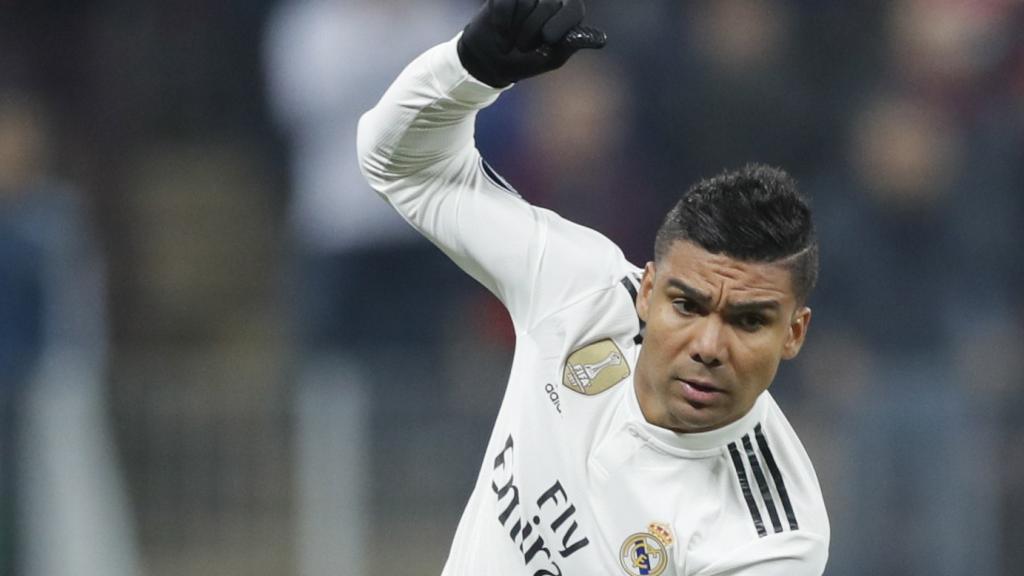 Casemiro en el partido contra el CSKA de Moscú