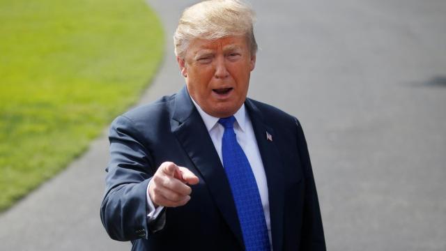 Donald Trump durante su comparecencia ante los medios en la Casa Blanca.