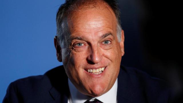 Javier Tebas, presidente de La Liga, en una entrevista con Reuters en Madrid