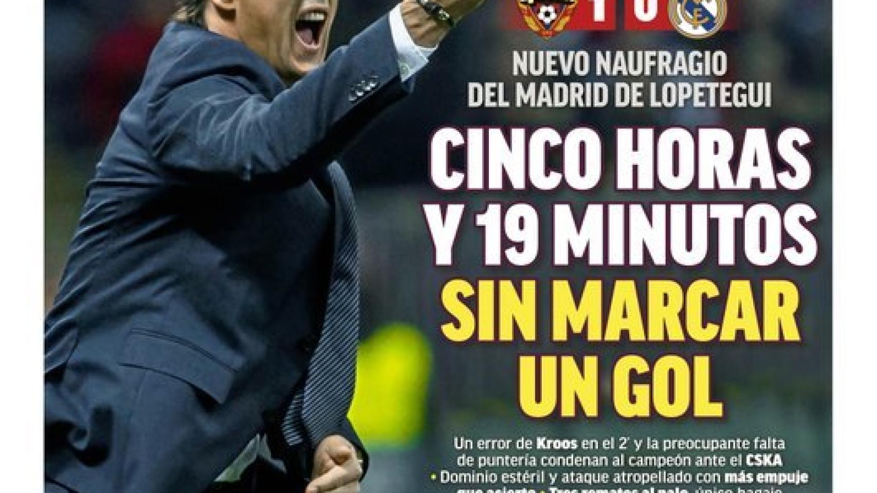 La portada del diario MARCA (03/10/2018)