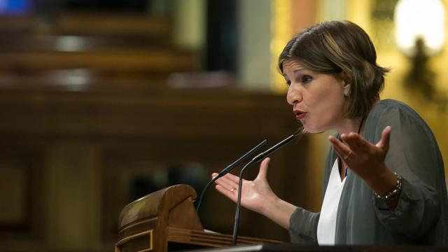 Yolanda Díaz, diputada de Unidos Podemos, en la tribuna del Congreso.