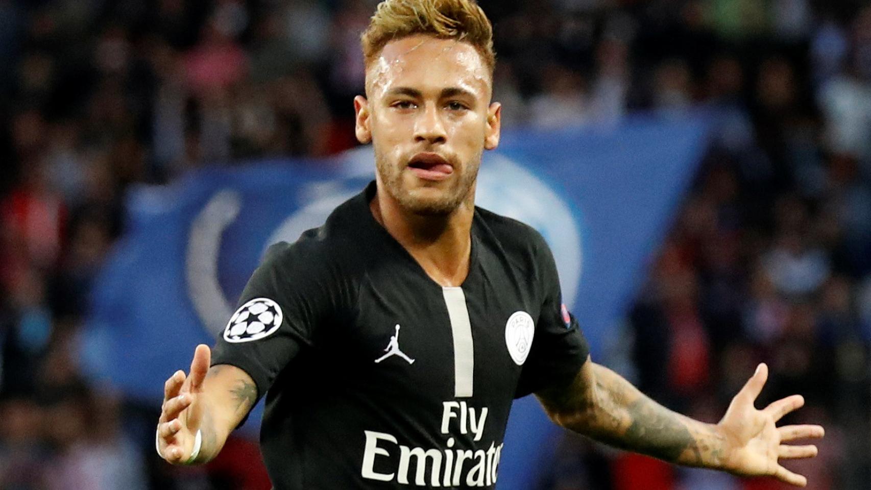 Neymar celebra un gol con el PSG