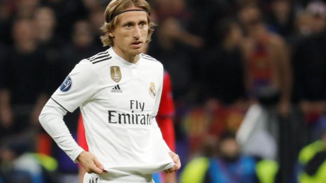 Modric, en un partido del Real Madrid