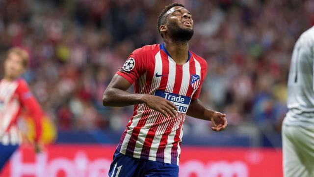 Lemar durante un partido del Atlético de Madrid