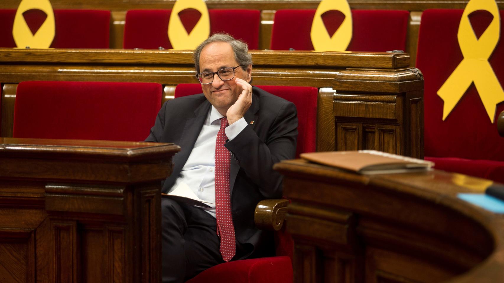 Quim Torra, durante la segunda jornada del Debate de Política General