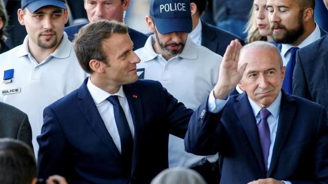 Macron junto con Collomb, en una imagen de archivo.