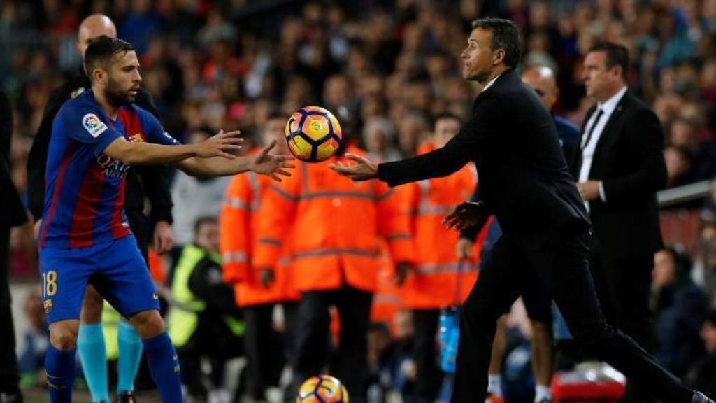 Luis Enrique, en su etapa en el FC Barcelona.