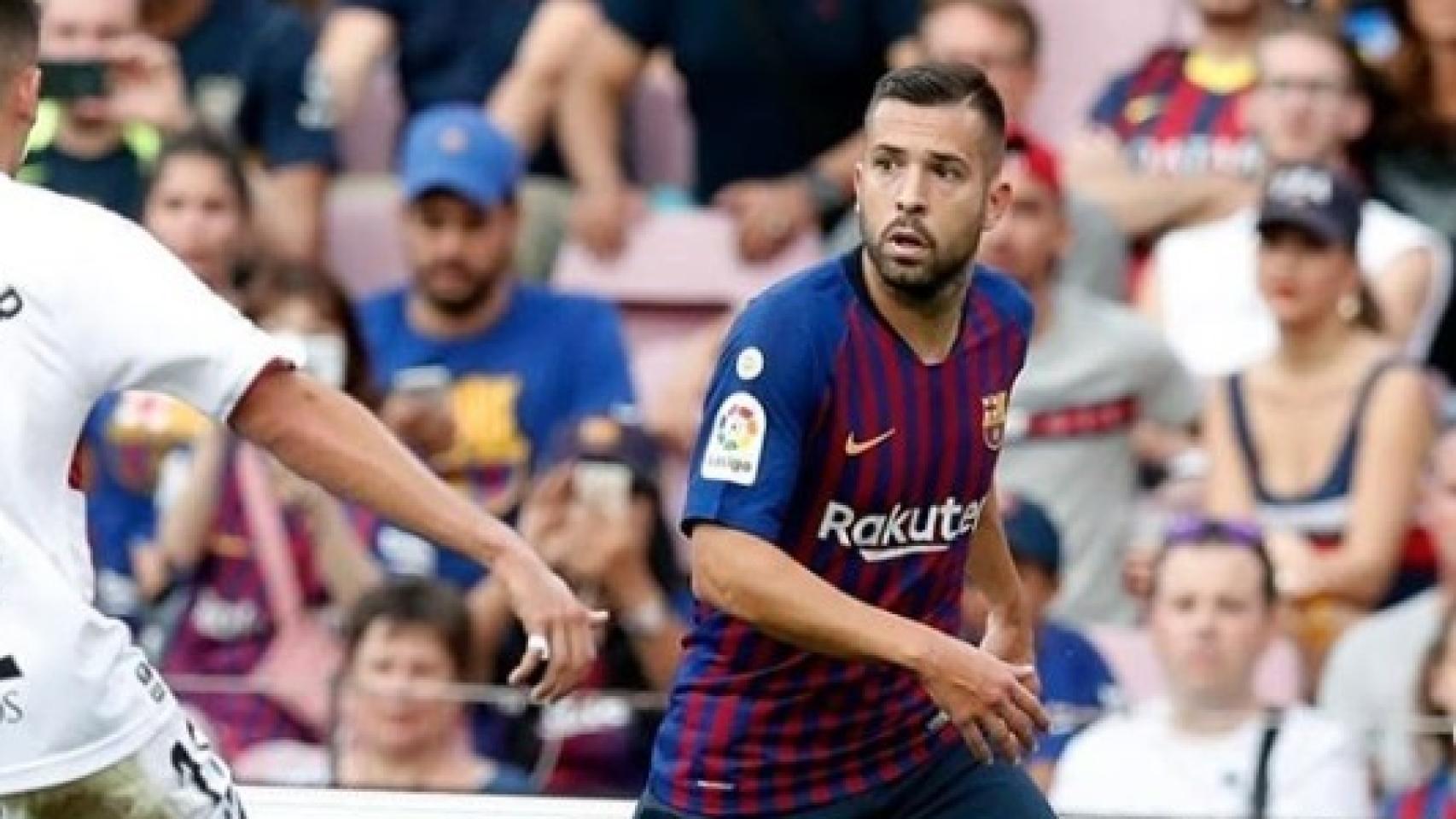 Jordi Alba, en el partido de Liga ante el Huesca.