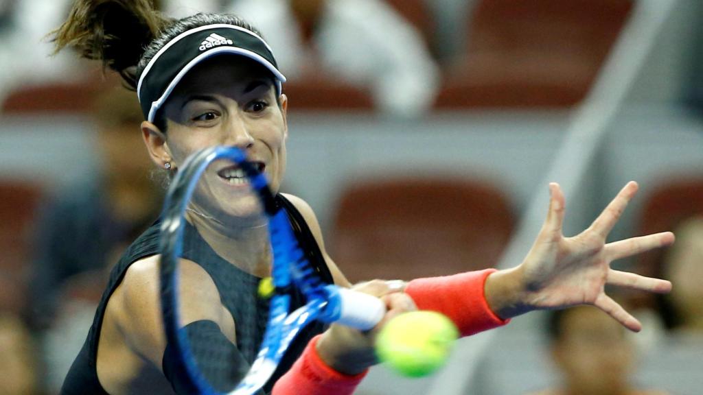 Muguruza, durante su partido ante Sabalenka