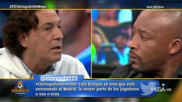 Pipi Estrada y Congo en El Chiringuito. Foto: Twitter (@elchiringuitotv)