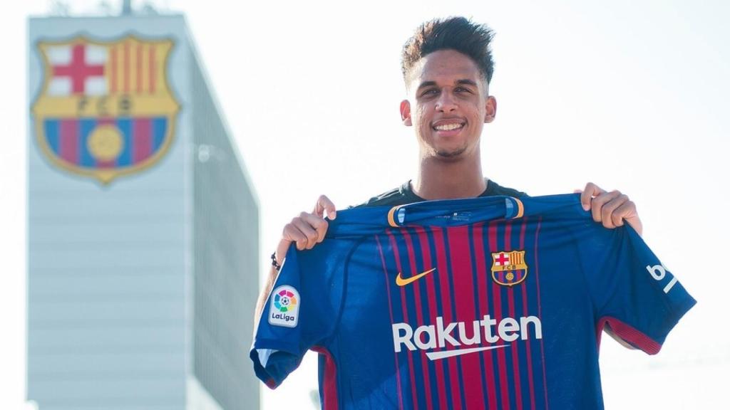 Vitinho, en su presentación con el Barcelona. Foto: fcbarcelona.com