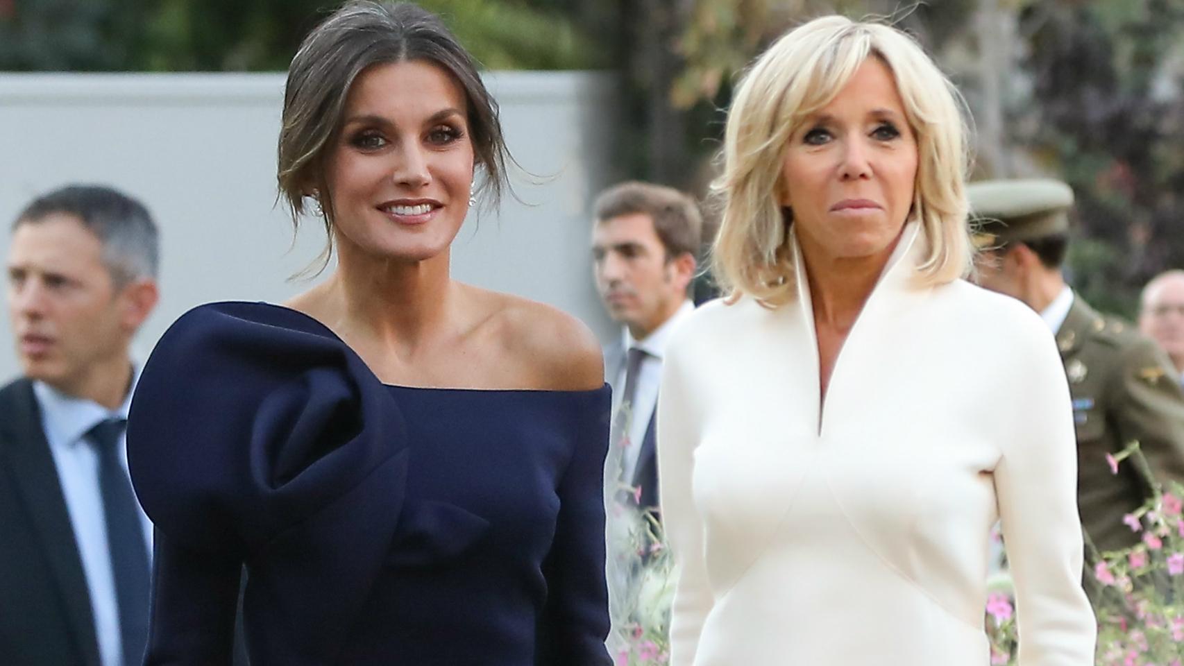 El esperado duelo estilístico de Letizia frente a Brigitte Macron ya se ha producido.