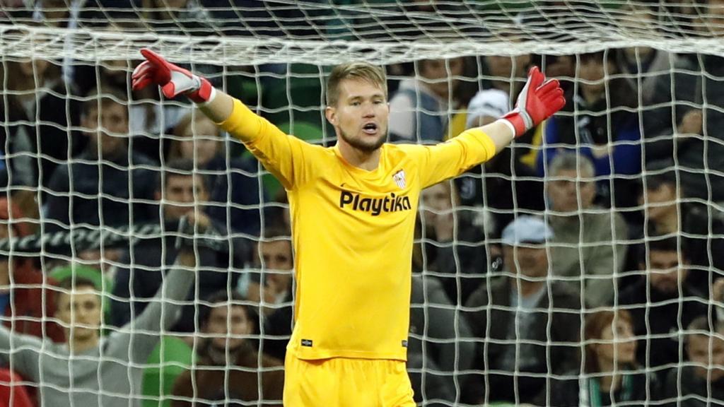 Tomas Vaclik durante el FC Krasnodar - Sevilla FC