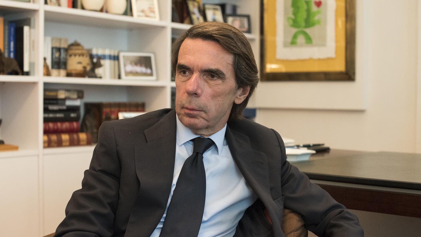 José María Aznar durante la entrevista con EL ESPAÑOL.